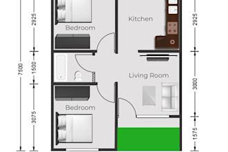 draw floor plan and 3d house design using autocad and sketchup
