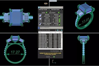 do a custom jewelry cad design and 3d cad jewelry rendering
