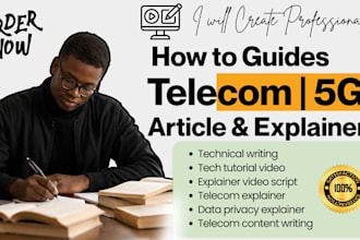 create how to guides on iot 5g data privacy and tech explainer tutorial video