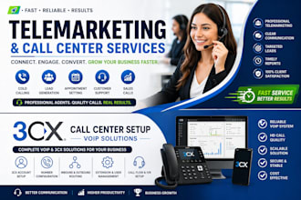 setup professional telemarketing voip 3cx call center