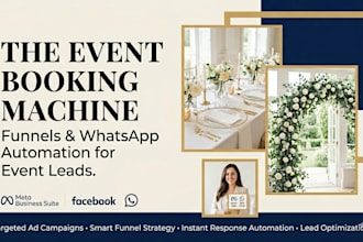 get you event bookings with facebook ads funnels and whatsapp automation