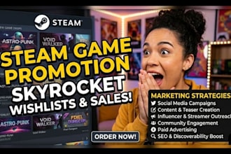 do steam game promotion to boost steam game wishlists