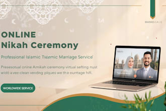 do professional online nikah ceremony service worldwide