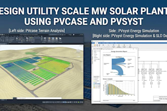 design utility scale mw solar plants using pvcase and pvsyst