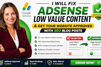fix adsense low value content and get your website approved SEO blog post