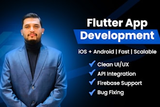 develop a flutter app for ios and android with clean UI