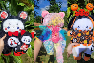 design soft, cuddly custom plush doll patterns, creating personalized plush toys