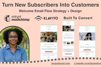 design a high converting welcome email flow for coaches or ecommerce brands
