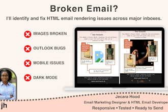 fix HTML email rendering issues and broken email layouts