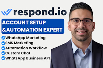 setup respond io customer support whatsapp CRM workflow automation ai agent