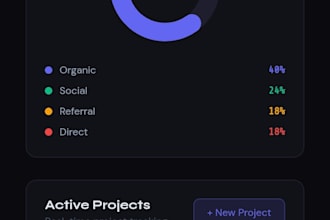 build a professional javascript web app dashboard