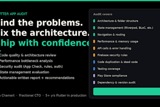 audit and optimize your existing flutter app architecture