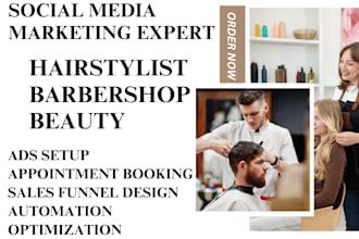 setup hairstylist portfolio beauty hair salon barbershop social media marketing