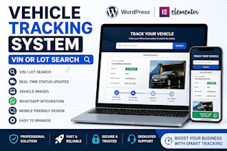 build a vin vehicle tracking system in wordpress