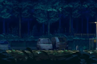 create pixel art background, scene or environment for games or projects