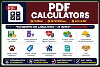 create fillable PDF calculator