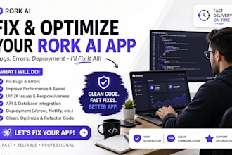 fix, debug and optimize your rork ai app, errors, deployment