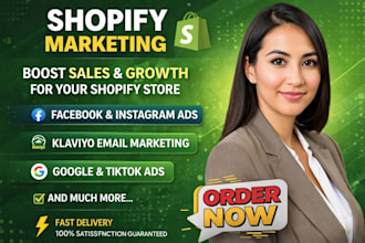 do shopify marketing, facebook and instagram tiktok ads promote shopify store