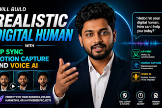 build realistic digital human with lip sync motion capture and voice ai