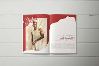 create editorial design for magazines and booklets