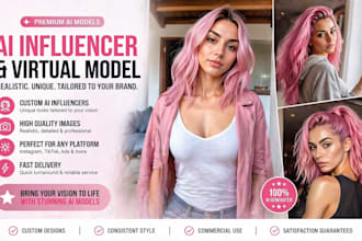 a realistic ai influencer or virtual model for your brand