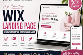 design a high converting wix landing page