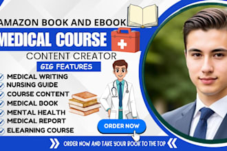write medical online course, health care course, and skin care course