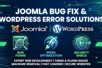 fix joomla bugs errors website wordpress issues professionally