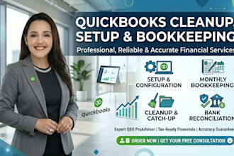 do quickbooks online clean up, setup, bookkeeping for tax ready books