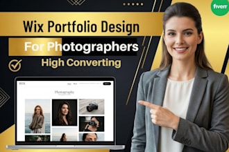 design a high converting wix portfolio website for photographers and creatives