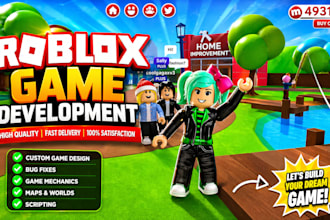 make a complete roblox game, roblox simulator game, roblox game development