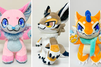 create handmade custom plush toys stuffed animals crochet plushies kawaii design