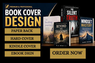 design a custom book cover, paperback or hardcover for amazon KDP