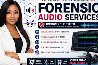 clean up audio, remove noise, enhance voice and do forensic audio analysis