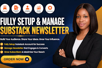 fully setup substack account manage substack newsletter substack website