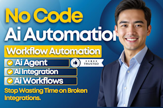 create nocode ai automation workflows and ai agents for business task automation