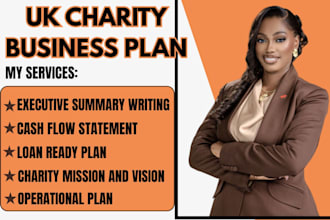 write UK charity business plan for cio registration and funding