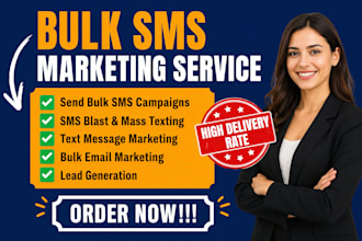 send bulk SMS marketing, SMS blast and mass text message campaigns