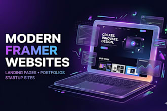 design modern landing page or portfolio website in framer