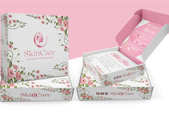 do product label, box packaging, pouch, bag design for brand