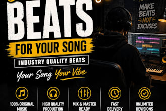 create  soulful, lofi hip hop beat and custom rap beat