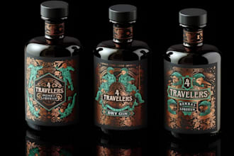 design premium gin label, vodka, whisky, wine, rum, tequila, gin label design