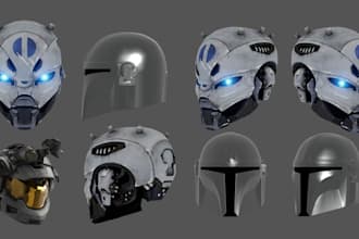 custom 3d printing 3d cosplay model 3d helmet 3d halloween model 3d car model