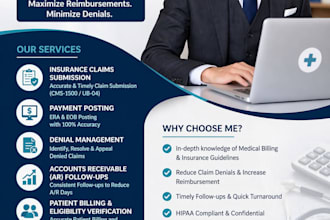 handle insurance claims, billing, and payment posting