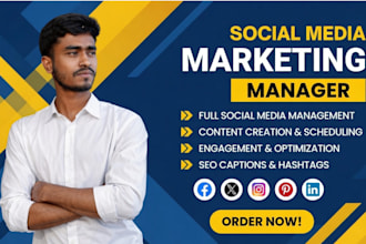 be your social media manager for instagram facebook and tiktok