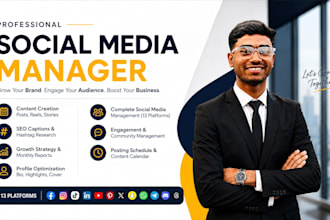 be your social media marketing manager