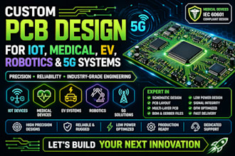 custom pcb design for iot, medical, ev, 5g, robotics and wearable devices