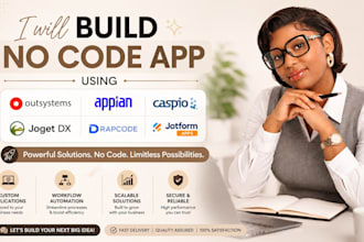 build no code app using outsystem  appian caspio joget dx drapcode jotform app