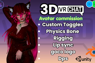 do vrchat avatar commission vrc anime avatar vr character 3d model nsfw avatar
