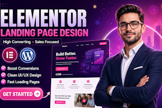 design high converting elementor landing page for ads sales funnel website